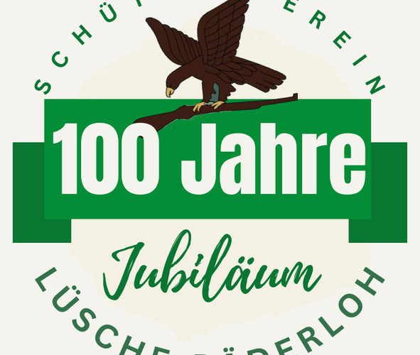 Jubiläumslogo Schützenverein Lüsche-Räderloh, 100 Jahre